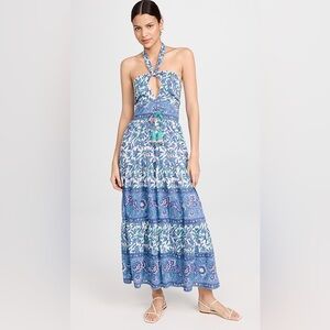 Alicia Bell Alex Maxi Dress in Blue and White NWT